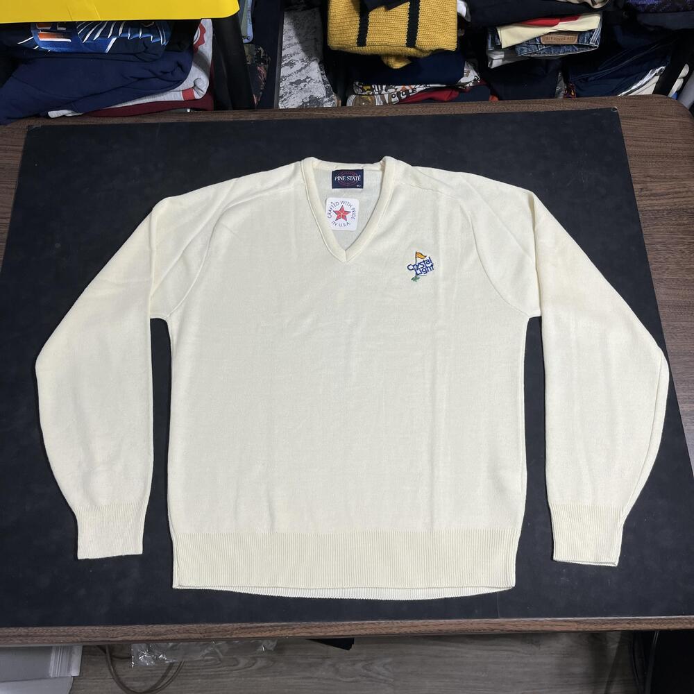 Pine State Sweater Vintage Teddy Tennis Crystal Light Golf Arnold Palmer 60s USA